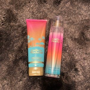 Bath & Body Works Endless Weekend Spray/Cream Set